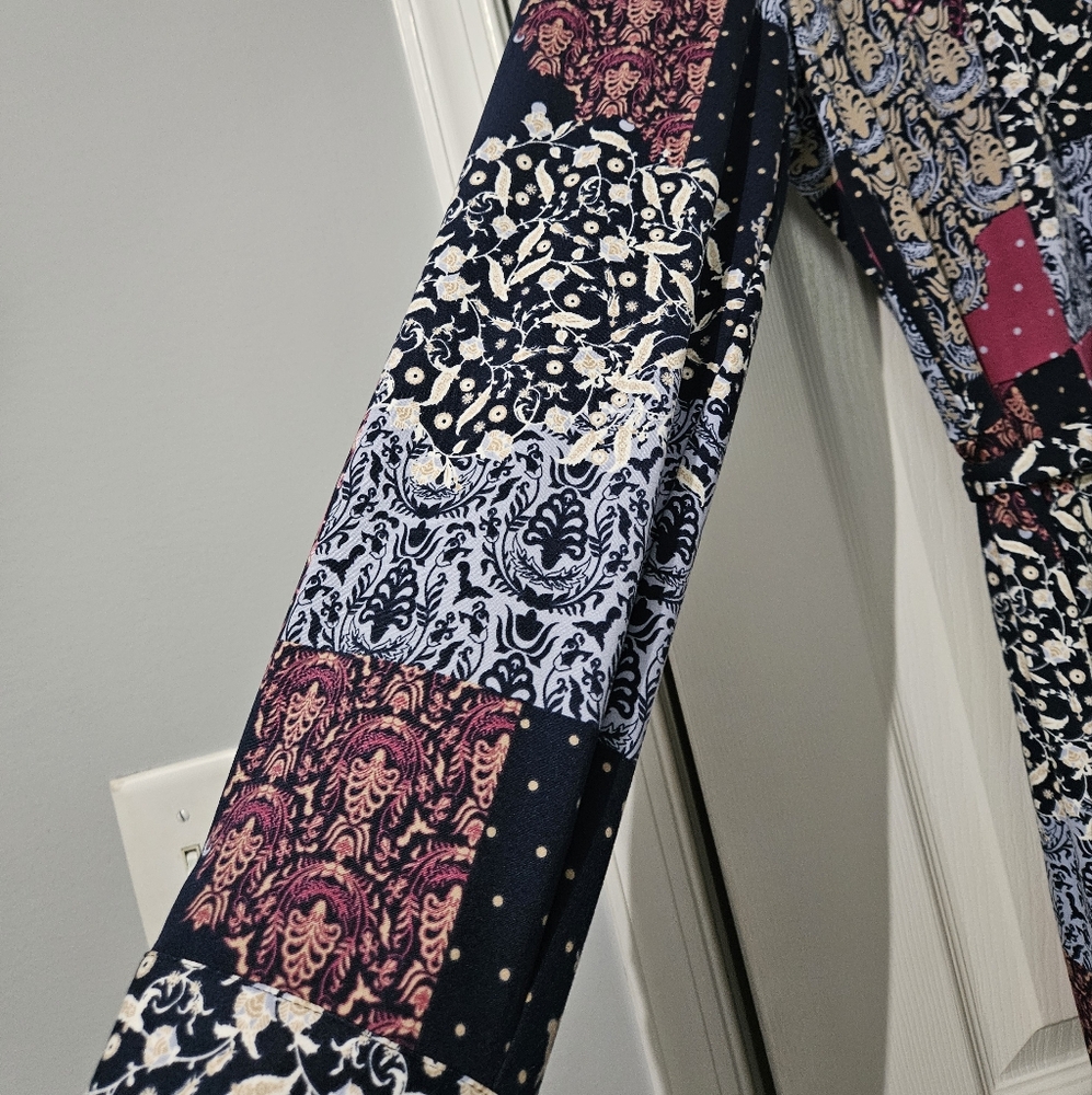 NWOT: Women's Floral Patchwork Midi Dress - XL - Picture 6 of 8